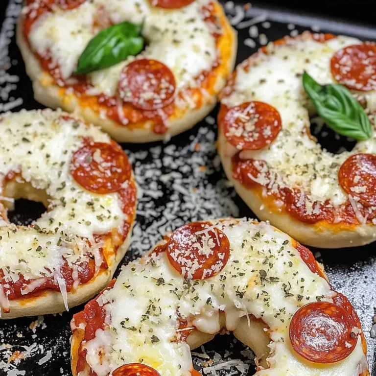 Delicious Giant Pizza Bagels - Easy Recipe