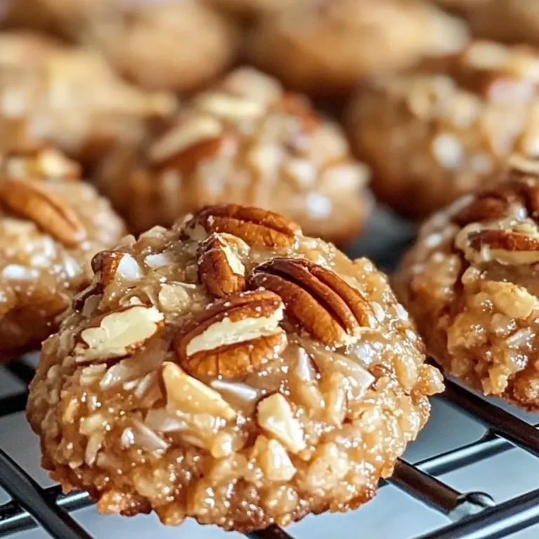 Delicious No Bake Pecan Coconut Praline Cookies