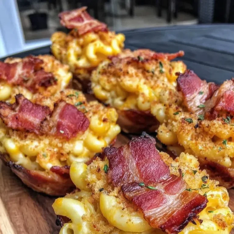 Delicious Smoked Macaroni and Cheese Bacon Cups