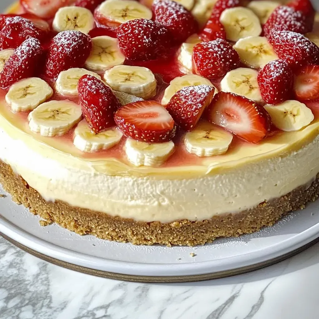 Delicious Strawberry Banana Pudding Cheesecake Recipe