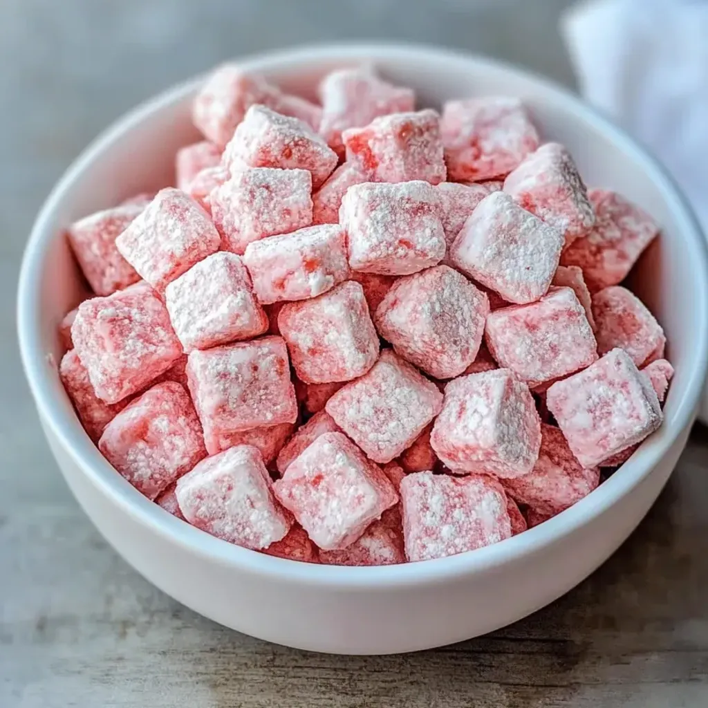 Delicious Strawberry Shortcake Puppy Chow Recipe