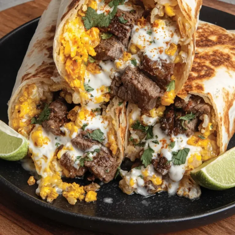 Delicious Street Corn Steak Crunch Wraps