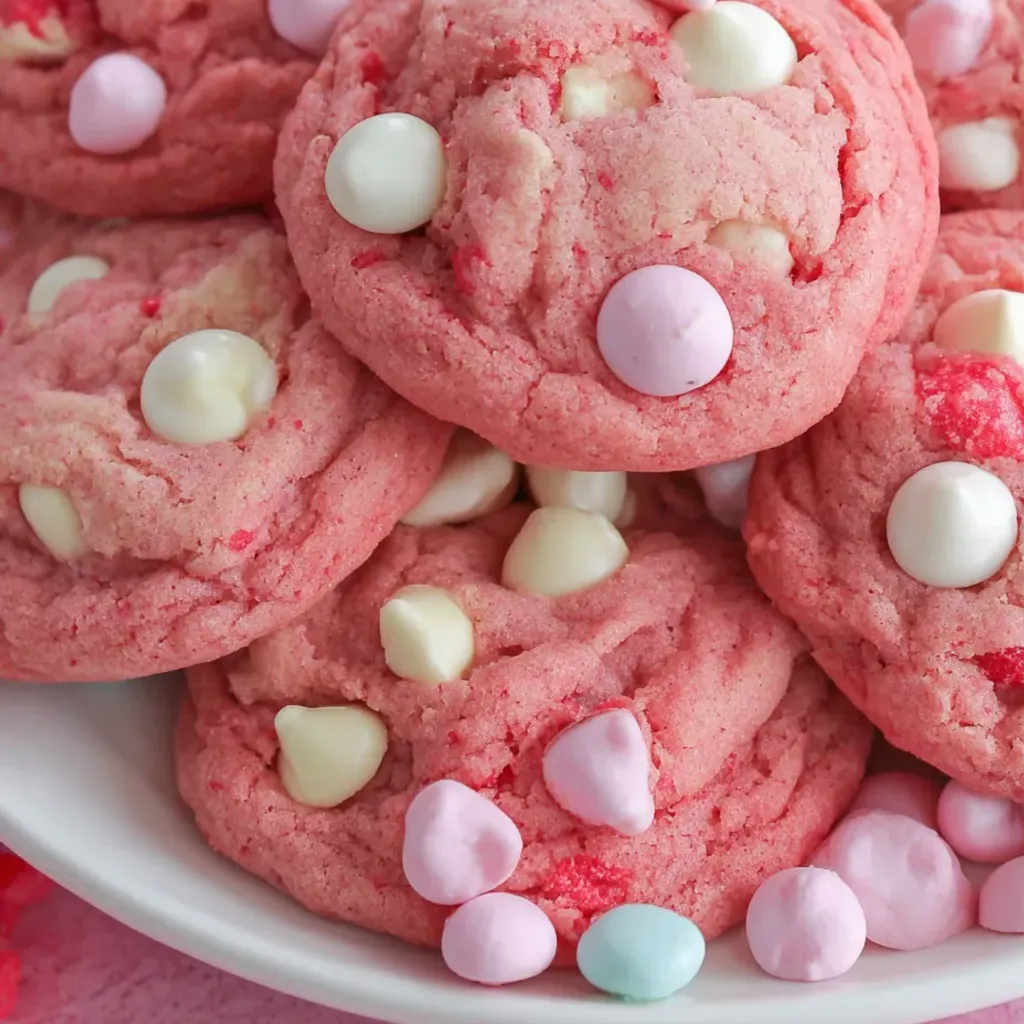Easy Strawberry Cake Mix Cookies Recipe