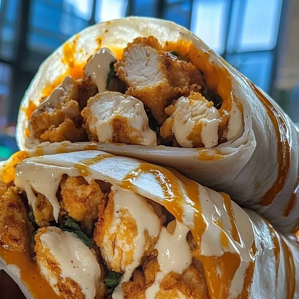 Garlic Chicken Wraps with Cheesy Goodness