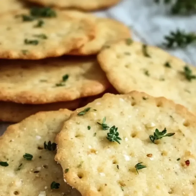 Golden Garlic Herb Chickpea Flour Crackers