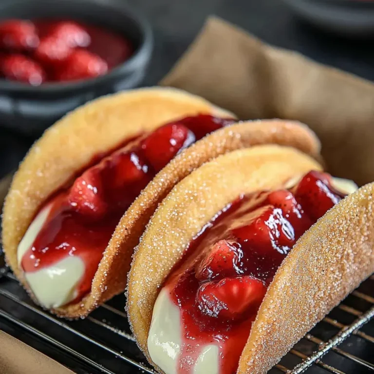 Irresistible Strawberry Cheesecake Dessert Tacos