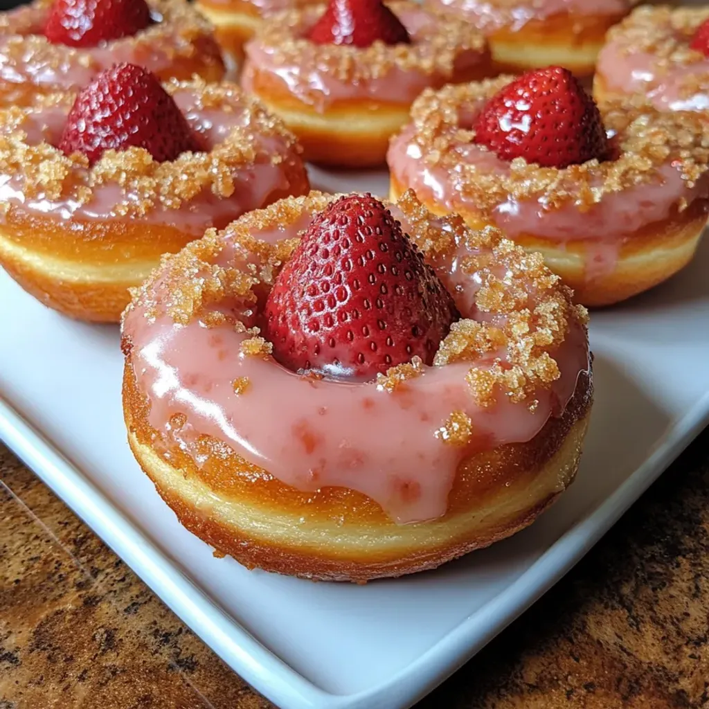Irresistible Strawberry Crunch Donuts: Freshly Glazed Recipe