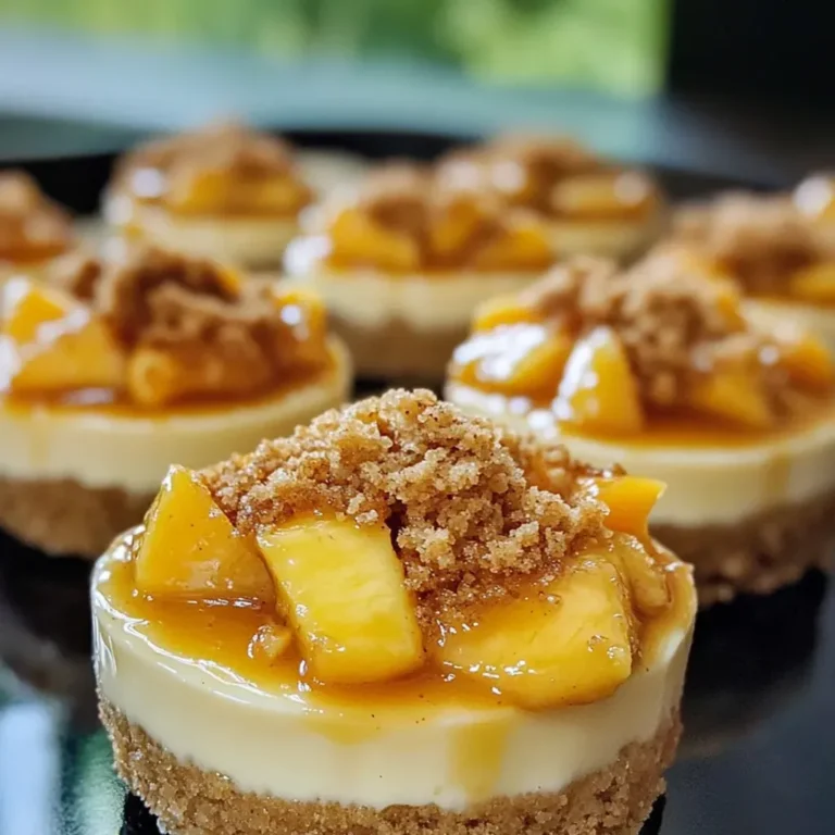Mini Peach Cobbler Cheesecakes: Irresistible Dessert Recipe
