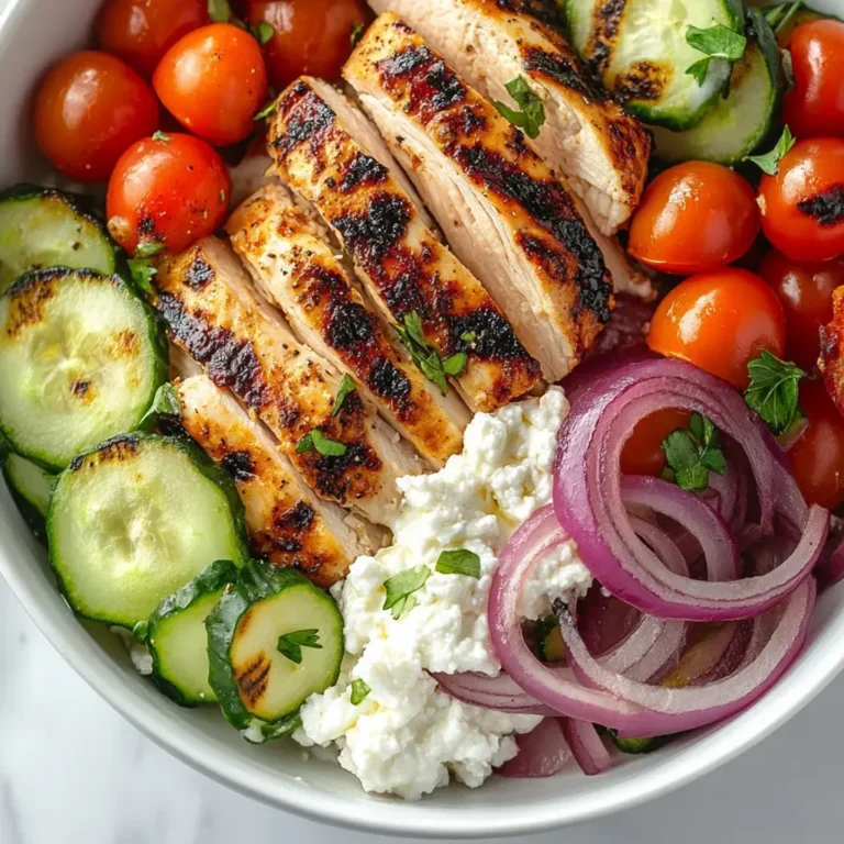 Mouthwatering Greek Chicken Bowl with Cottage Cheese