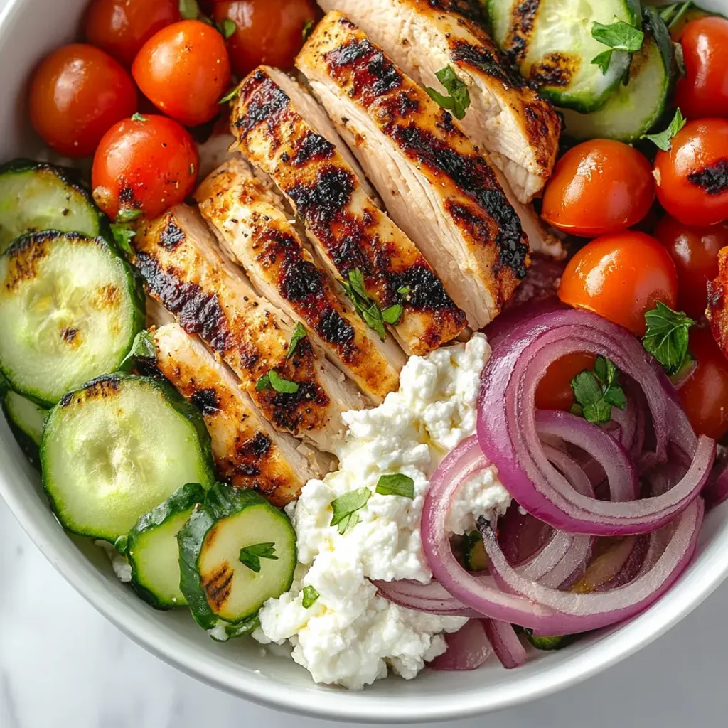 Mouthwatering Greek Chicken Bowl with Cottage Cheese