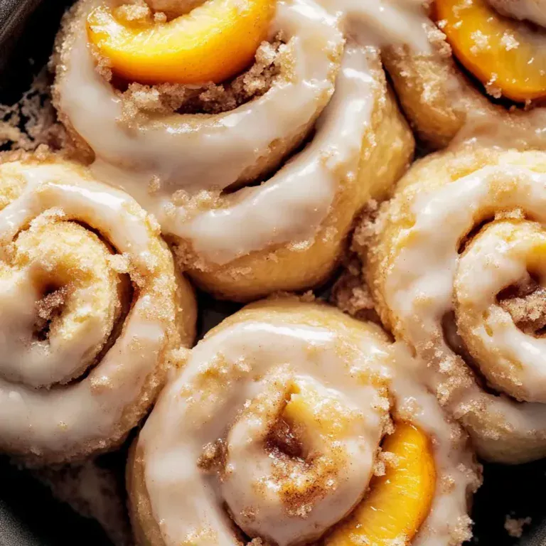 Peach Cobbler Cinnamon Rolls Recipe