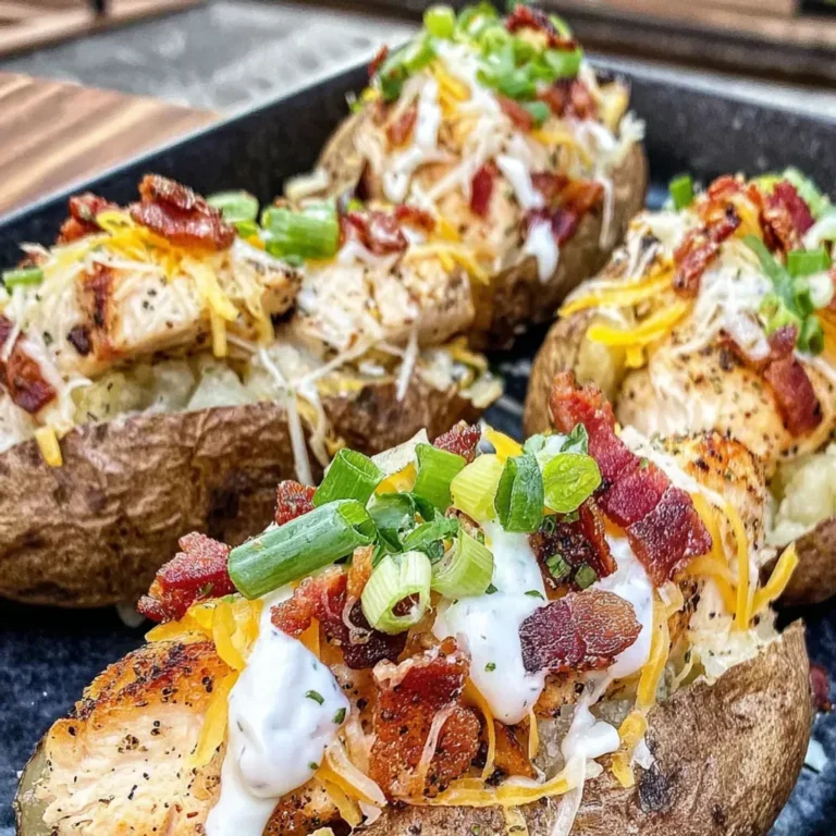 Savory Chicken Bacon Ranch Stuffed Potatoes