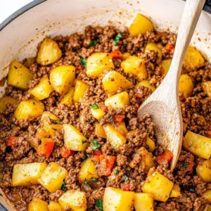 Savory Ground Beef and Potatoes Skillet