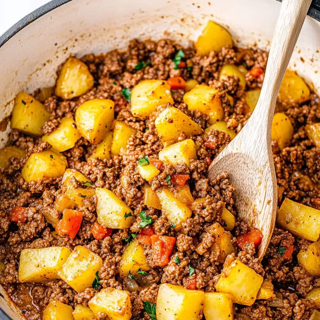 Savory Ground Beef and Potatoes Skillet