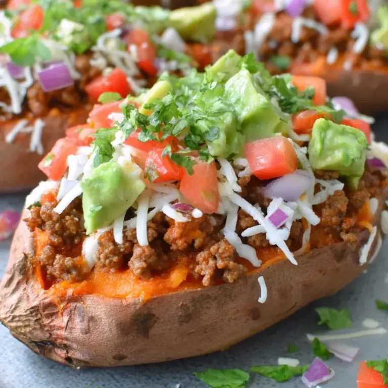 Savory Taco Stuffed Sweet Potato Recipe