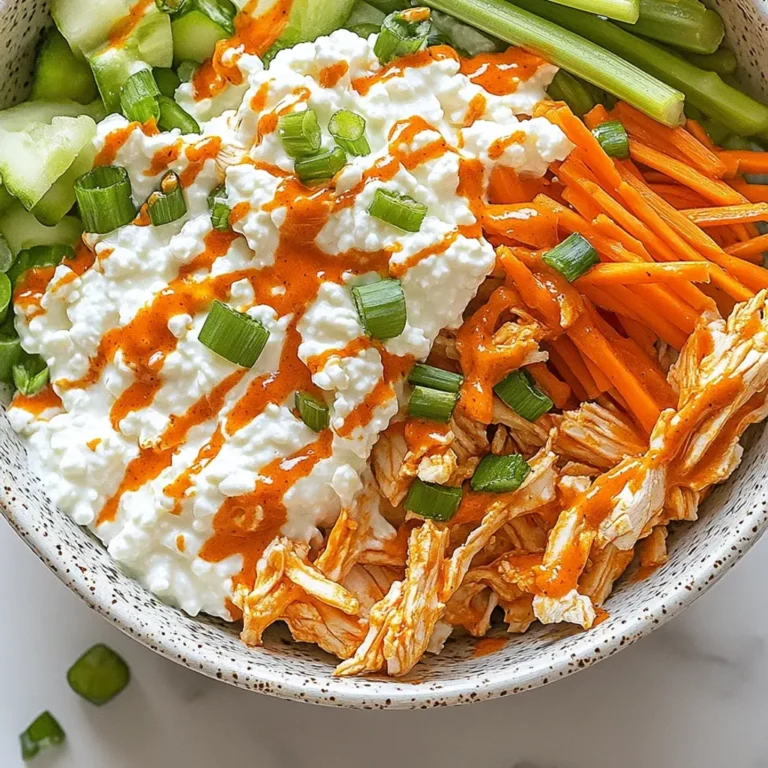 Spicy Buffalo Chicken Bowl with Cottage Cheese