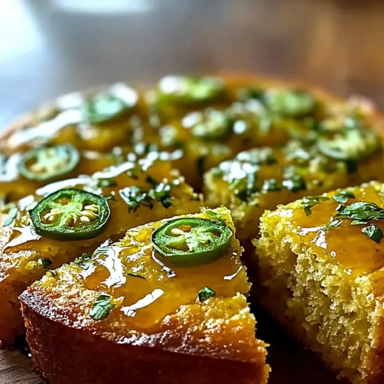 Spicy Jalapeño Cornbread with Zesty Lime Honey Glaze