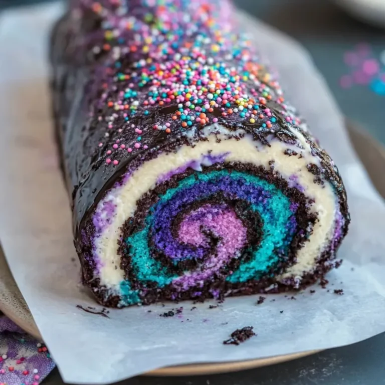 Starry Night Galaxy Cake Roll