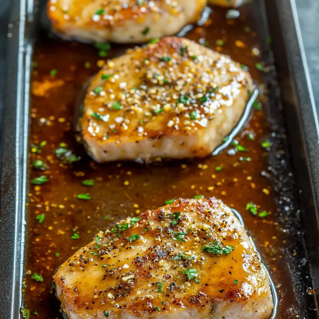 Succulent Honey Mustard Oven-Baked Pork Chops