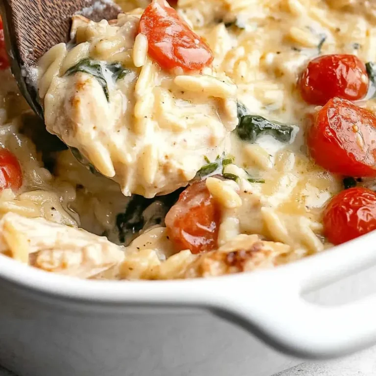 Tuscan Chicken and Orzo Casserole