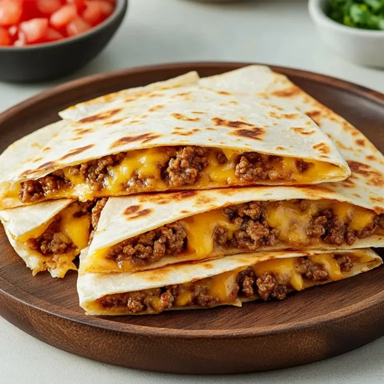Ultimate Cheesy Ground Beef Quesadillas