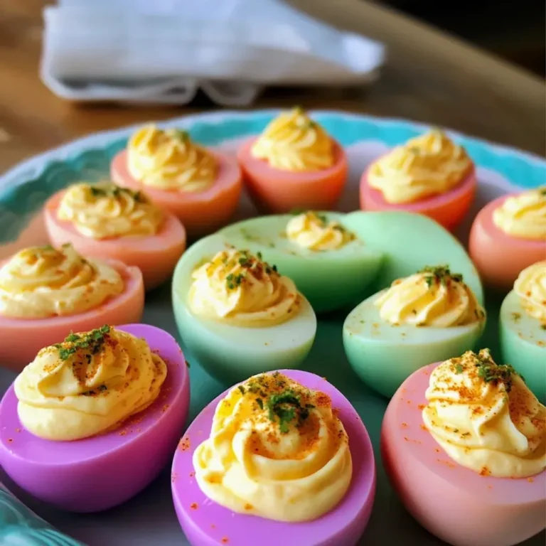 Vibrant Rainbow Deviled Eggs