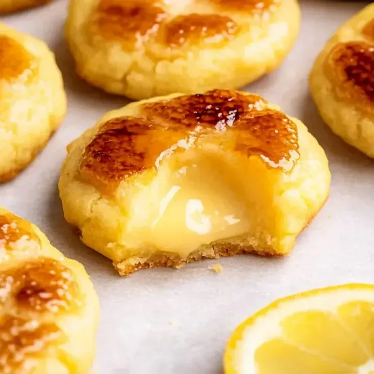 Zesty Lemon Crème Brûlée Cookies