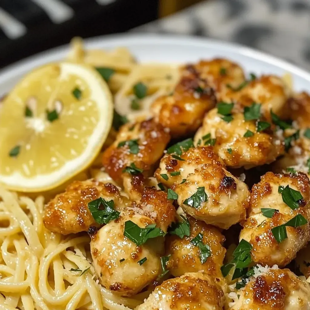Zesty Lemon Garlic Chicken Parmesan Linguine Recipe