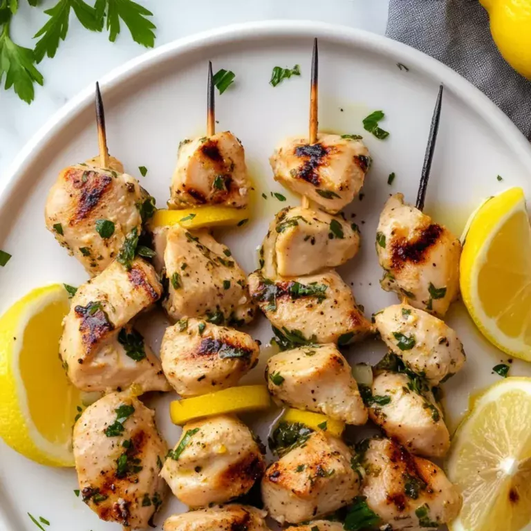 Zesty Lemon Herb Chicken Skewers Recipe